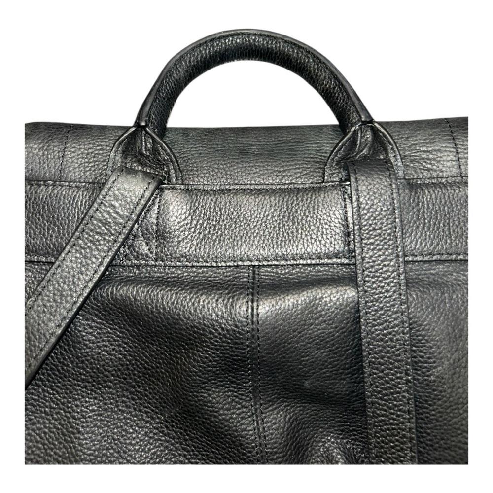 Lodis Black Modern Leather Backpack - Picture 14 of 15